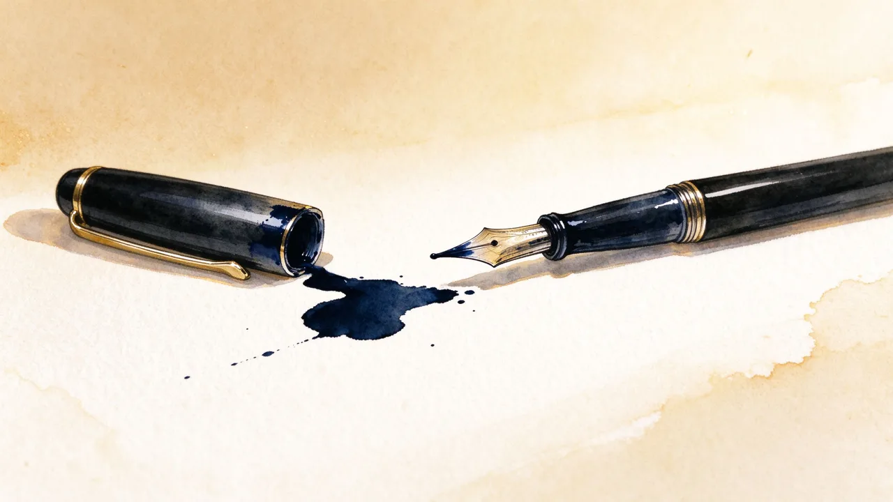 洩墨、斷墨與筆蓋漏墨處理